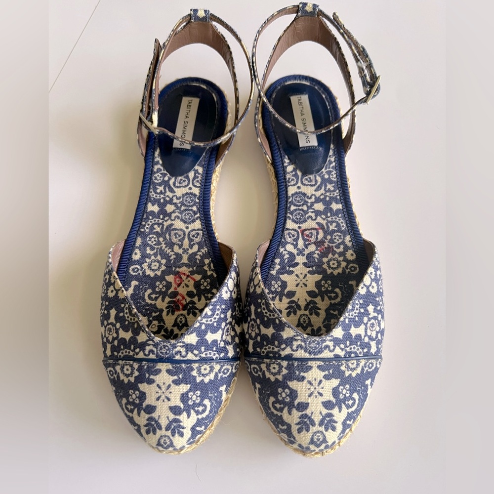 Tabitha Simons Blue & White Women's Sandals